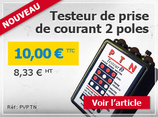 Testeur de prise de courant 2 poles