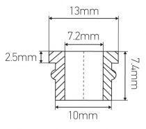 Passe-fil Pour tube : Ø10mm Passage conducteurs : Ø7.2mm (232803)