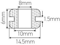 Passe-fil Pour tube : Ø10mm Passage conducteurs : Ø8mm (232911)