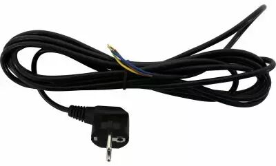 Cordon avec fiche 2P+T, longueur 4m, couleur Noir (241581)