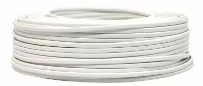 C�ble PVC ovale Blanc' 2x0.75mm�, roule de 100 m (236373)