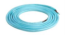 Cable textile Bleu clair, 2 x 0,75mm souple, 2 metres (187582)