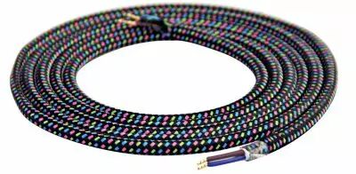 Cable textile M�lange de bleu & noir, 2 x 0,75mm souple, 2 metres (189607)