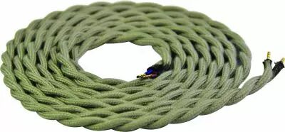 Cable textile torsad�  Gris clair, 2 x 0,75mm souple, 2 metres (189614)