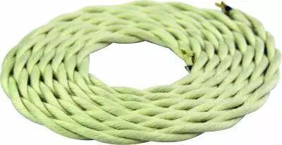 Cable textile torsad�  Cr�me, 2 x 0,75mm souple, 2 metres (189617)
