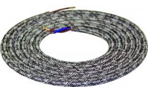 Cable textile Mlange de marron, 2 x 0,75mm souple, 2 metres (189621)
