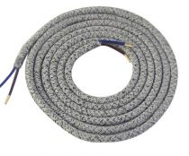 Cable textile Mélange de gris, 2 x 0,75mm souple, 2 metres (189627)
