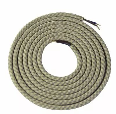 Cable textile kaki, 2 x 0,75mm souple, 2 metres (189632)