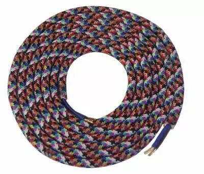 Cable textile M�lange de couleur, 2 x 0,75mm souple, 2 metres (189638)
