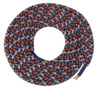 Cable textile Mélange de couleur, 2 x 0,75mm souple, 2 metres (189638)