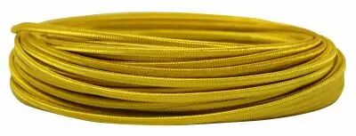 C�bles textile m�plat Or' 2x0.5mm�, roule de 25 m (237577)