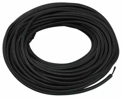 C�ble textile rond Noir' 2x0.75mm�, roule de 25 m (237881)