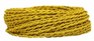 C�bles textile torsad� Or' 2x0.5mm�, roule de 25 m (237077)