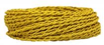 Câbles textile torsadé Or' 2x0.5mm², roule de 25 m (237077)