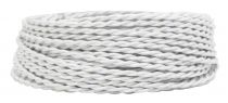 Câble textile torsadé Blanc' 2x0.75mm², roule de 25 m (237133)