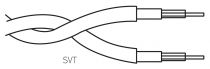Câble textile torsadé Noir' 2x0.75mm², roule de 25 m (237141)