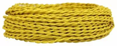 C�ble textile torsad� Or' 2x0.75mm�, roule de 25 m (237147)
