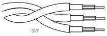 Câble textile torsadé Or' 3x0.75mm², roule de 25 m (237457)