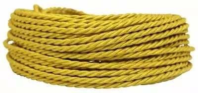 C�ble textile torsad� Or' 2x0.5mm�, roule de 50 m (237947)