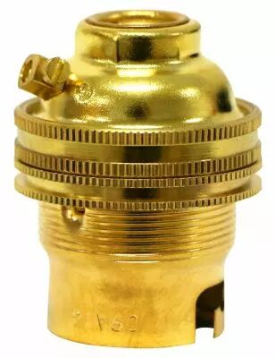 Douille � ba�onnette (B22) en laiton pas international avec double bague e trou lat�ral (210229)