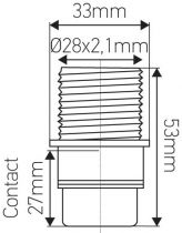 Douille E14 avec Chemise semi-filetée avec portée à culot court Blanc (213293)