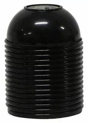 Douille E27 d�mont�e avec Chemise filet�e Noir (216091)
