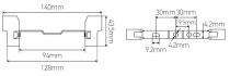 Douille R7S avec étrier pour ampoule crayon 117mm (260035)