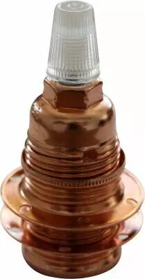 Douille E14 m�tallique filet�e avec bague , couleur Cuivre (210884)