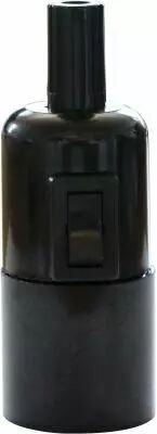 Douille E27 bak�lite avec interrupteur , couleur Noire (219331)