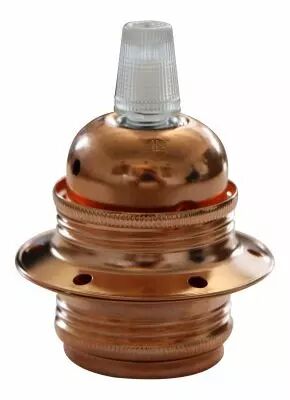 Douille E27 m�tallique filet�e avec bague , couleur Cuivre (220884)