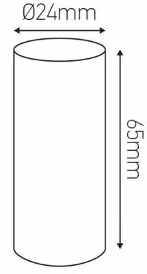 Fourreau avec gouttes pour fausse bougie Blanc antique, diametre 24 mm, longueur 65 mm (200143)