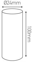 Fourreau avec gouttes pour fausse bougie Ivoire patiné, diametre 24 mm, longueur 100 mm (200250)