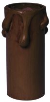 Fourreau avec gouttes pour fausse bougie Carton patiné, diametre 24 mm, longueur 65 mm (200345)