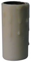 Fourreau avec gouttes pour fausse bougie Carton recouvert de cire, diametre 24 mm, longueur 100 mm (200470)