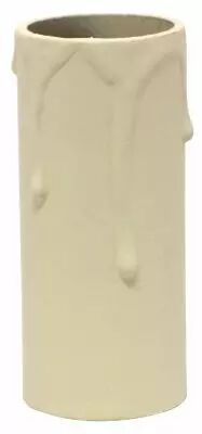 Fourreau avec gouttes pour fausse bougie Blanc antique, diametre 27 mm, longueur 70 mm (202052)