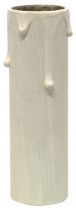 Fourreau avec gouttes pour fausse bougie Blanc antique, diametre 27 mm, longueur 100 mm (202074)