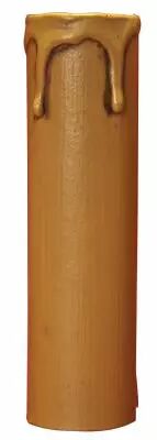 Fourreau avec gouttes pour fausse bougie Ivoire patin�, diametre 27 mm, longueur 85 mm (202259)