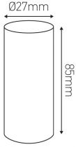 Fourreau avec gouttes pour fausse bougie Ivoire patiné, diametre 27 mm, longueur 85 mm (202259)