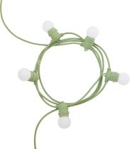 Guirlande lumineuse de 5m, cordon vert extensible avec 5 douilles E27 (158009)