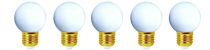 Ampoule Pack de 5 ampoules sphériques LED E27, Blanc chaud pour guirlande lumineuse (158022)