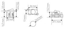 Interrupteur unipolaire à bascule fixation par clipsage et bornes à vi Noir (245801)