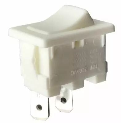 Interrupteur unipolaire � bascule fixation par vis et bornes � sertir Blanc (245823)
