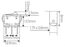 Interrupteur unipolaire à bascule fixation par vis et bornes à sertir Blanc (245823)
