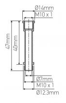 Chandelle en Laiton décolleté, longueur 40 mm (309442)