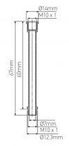 Chandelle en Laiton décolleté, longueur 60 mm (309464)