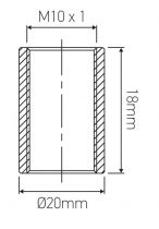 Raccord double femelle en Laiton, Pas de Paris 16.85mm, diametre 20mm (306340)