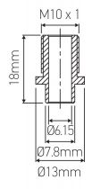 Raccord mâle a souder Avec enclavage 8mm (306929)