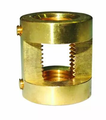 Raccord �trier en Laiton, Pas International raccord double femelle 10 x 1 avec vis d'arr�t, diametre 18mm (307350)