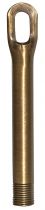 Tube pour pavillon Mâle, diametre 10mm,  hauteur 90mm, Laiton patiné (282049)