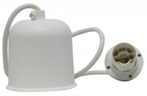 Suspension blanche plastique E14, cable 60 cm (241773)